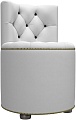 Пуфик Лига диванов Саваж (экокожа, белый/черный)
