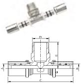 Фитинг Rifeng F5-T1620x1/2x1620 (никель)