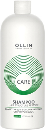 Шампунь Ollin Professional Care Shampoo для восстановления структуры волос 1 л