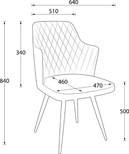 Стул Мамадома Freddy-R1 360 (k02 Латте замша Lux/черный)