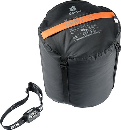 Спальный мешок Deuter 2022 Orbit -5C Reg (левая молния, оранжевый)