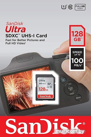 Карта памяти SanDisk Ultra SDXC SDSDUNR-128G-GN6IN 128GB