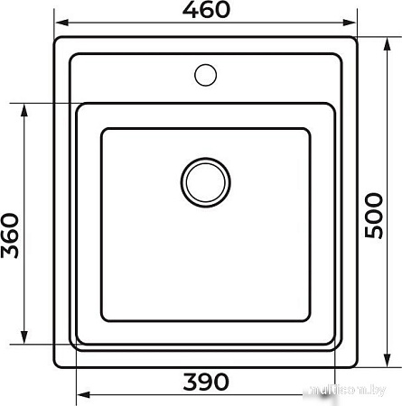 Кухонная мойка Granrus GR-460 (бежевый)