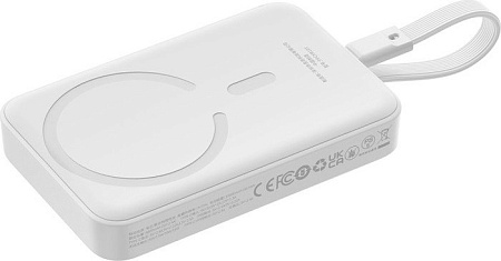 Внешний аккумулятор Baseus Magnetic Fast Charge Power Bank Type-C Edition 30W 10000mAh (белый)