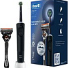 Электрическая зубная щетка Oral-B Vitality Pro X Clean с бритвой Gillette Fusion 5 (черный)