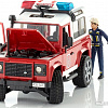 Bruder Land Rover Defender Station Wagon fire department 02596