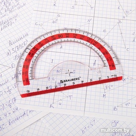 Транспортир BRAUBERG Fresh zone 210760