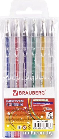 Набор гелевых ручек BRAUBERG Jet 141030 (6 шт.)