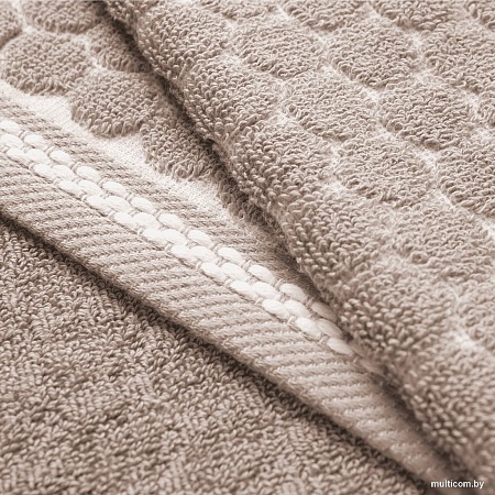 Полотенце Verossa Dots tactille 70x140 (кофе/белый)