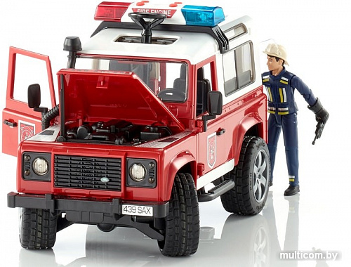 Bruder Land Rover Defender Station Wagon fire department 02596