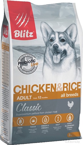 Blitz Pets Classic Adult Chicken & Rice 4152 (2 кг)