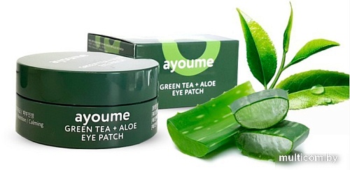 Косметика по уходу за лицом Ayoume Патчи для глаз Green Tea + Aloe Eye Patch 60 шт