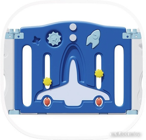 Игровой манеж UNIX kids SUPREME Space 160x160 Blue с качелями