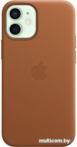 Чехол Apple MagSafe Leather Case для iPhone 12 mini (золотисто-коричневый)