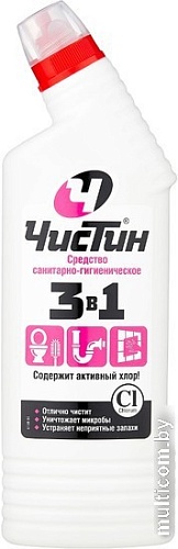 Средство для ванных комнат ЧисТин Санитарно-гигиеническое 3в1 750 г
