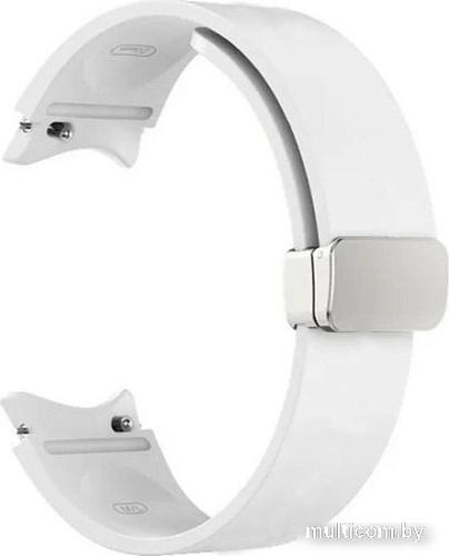 Ремешок Rumi Flex Buckle силиконовый для Samsung Galaxy Watch4/5/6 (20 мм, белый)