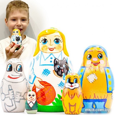 Развивающая игра Брестская Матрешка Волшебник страны Оз (набор 5 шт)