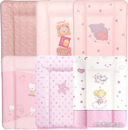 Пеленальный матрас Lorelli SOFTY 50x70 см (розовый, в ассортименте)