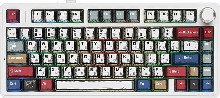 Клавиатура AULA F75 (Comic Keycap, Leobog Graywood V3)