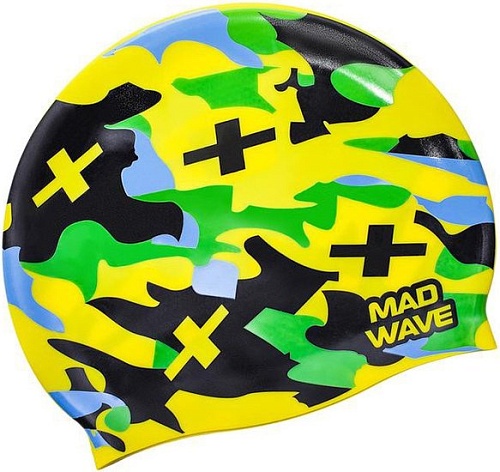 Шапочка для плавания Mad Wave Camouflage (желтый)