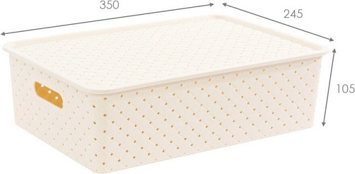 Коробка для хранения Violet Береста 522126 (слоновая кость)