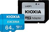 Карта памяти Kioxia Exceria microSDXC LMEX1L064GG2 64GB (с адаптером)