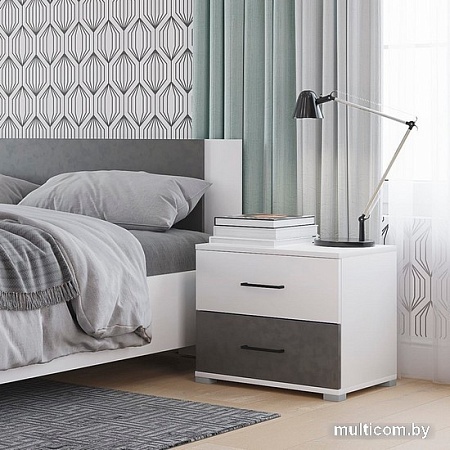 Тумба Горизонт Nova (белый-бетон)