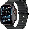 Умные часы Apple Watch Ultra 2 LTE 49 мм (титановый корпус, черный/черный, ремешок из эластомера M)