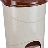 Мусорное ведро Idea с педалью 19 л (бежевый мрамор/коричневый)