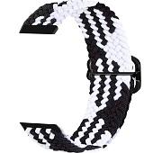 Ремешок Rumi Wick из плетеного нейлона для Huawei Band 7 (черный/белый)