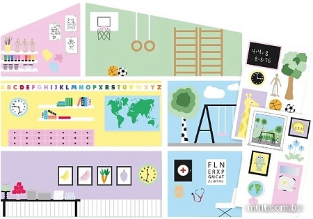 Аксессуары для кукольного домика Lundby Обои для школы LB-60501500