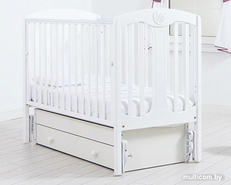 Детская кроватка Гандылян Диана (белый, маятник)