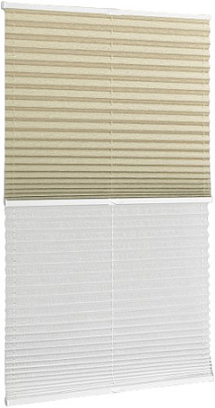 Плиссе Delfa Walnut СПШ-3405/3504 Basic Transparent (43x160, бежевый/белый)