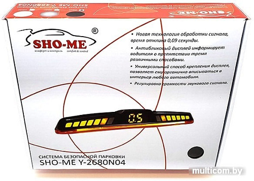 Парковочный радар Sho-Me Y-2680 N04 (черный)