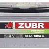 Автомобильный аккумулятор Zubr Premium R+ (80 А·ч)