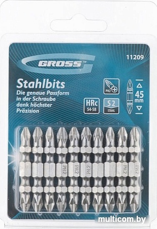 Набор бит GROSS 11209 (10 предметов)