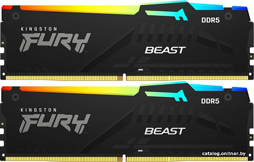 Оперативная память Kingston FURY Beast RGB 2x32ГБ DDR5 5600 МГц KF556C40BBAK2-64