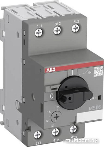 Выключатель автоматический ABB MS116-0.25 0.25А 0.06кВт 50кА 1SAM250000R1002