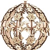 Сборная модель Eco-Wood-Art Новогодний шар