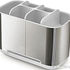 Стакан для зубной щетки и пасты Joseph Joseph EasyStore Steel 70531 (белый/нержавеющая сталь)