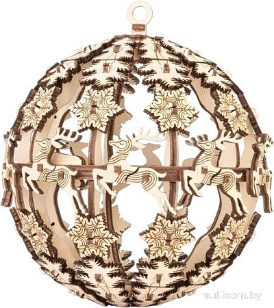 Сборная модель Eco-Wood-Art Новогодний шар