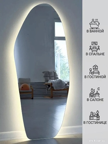 Зеркало с подсветкой eMZe 49x115 LED.NF.49.115.4K (с подсветкой)