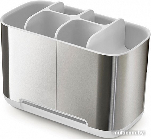 Стакан для зубной щетки и пасты Joseph Joseph EasyStore Steel 70531 (белый/нержавеющая сталь)
