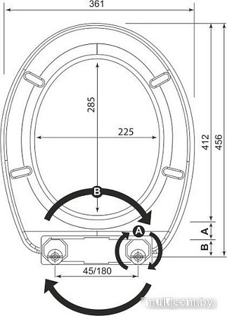 Сиденье для унитаза Bisk Iris 08447 (черный)