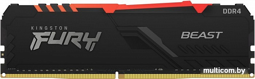 Оперативная память Kingston FURY Beast RGB 16GB DDR4 PC4-24000 KF430C15BB1A/16