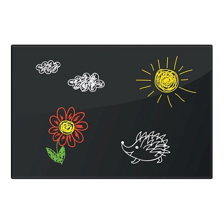 Магнитно-маркерная доска BRAUBERG стеклянная 60х90 см (черный)