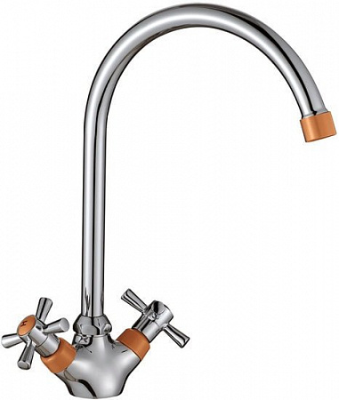 Смеситель Decoroom DR46028 (хром/оранжевый)
