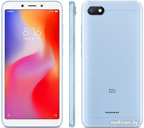 Смартфон Xiaomi Redmi 6A 2GB/32GB международная версия (голубой)