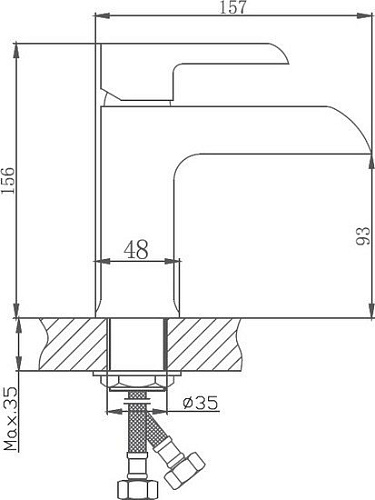Смеситель Haiba HB10805-7 (черный)