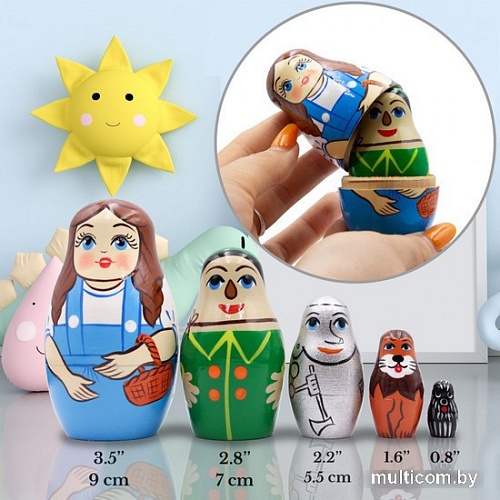 Развивающая игра Брестская Матрешка Волшебник из страны Оз (набор 5 шт)